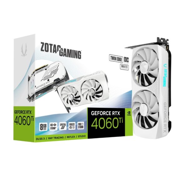 PLACA DE VIDEO ZOTAC RTX 4060TI 8GB TWIN EDGE OC WHITE