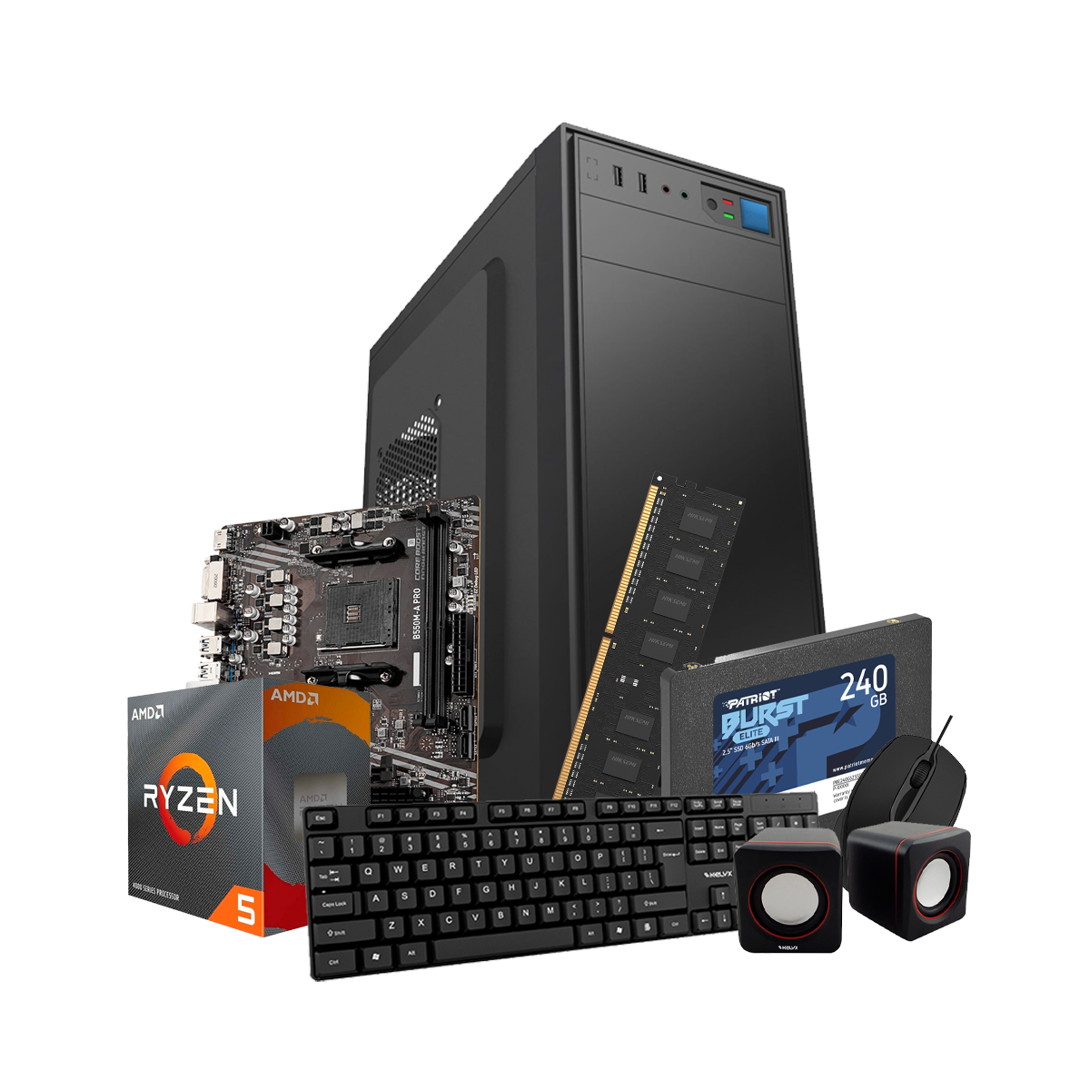Pc Kelyx AMD Ryzen 5-3400G 8G SSD 240Gb (MSI)