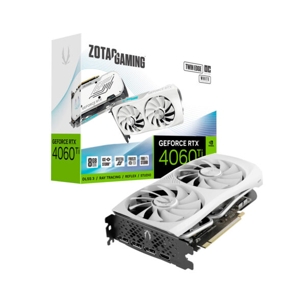 PLACA DE VIDEO ZOTAC RTX 4060TI 8GB TWIN EDGE OC WHITE